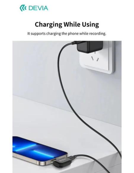 DEVIA MICROFONO INALAMBRICO 2 EN 1 TIPO C + ADAPTADOR LIGHTNING