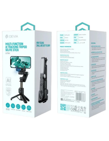DEVIA PALO SELFIE ULTRA 1 FACE TRACKING IA / GIMBALL / MANDO