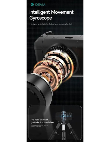 DEVIA PALO SELFIE ULTRA 1 FACE TRACKING IA / GIMBALL / MANDO