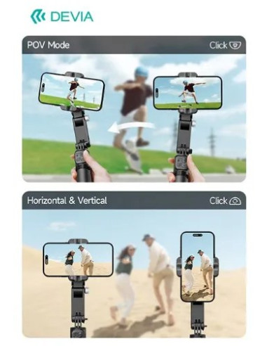 DEVIA PALO SELFIE ULTRA 1 FACE TRACKING IA / GIMBALL / MANDO