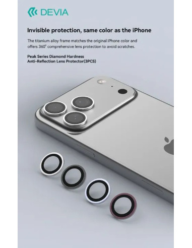 DEVIA PROTECTOR CAMARA IPHONE 18 PRO / PRO MAX AZUL GLACIAL