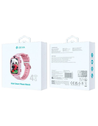 DEVIA SMARTWATCH KIDS1 4G ROSA