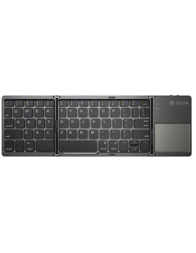 DEVIA TECLADO BLUETOOTH PLEGABLE TOUCHPAD GRIS