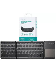 DEVIA TECLADO BLUETOOTH PLEGABLE TOUCHPAD GRIS 2