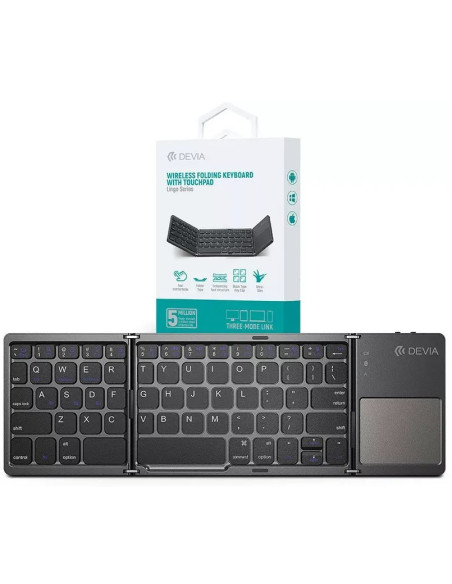 DEVIA TECLADO BLUETOOTH PLEGABLE TOUCHPAD GRIS