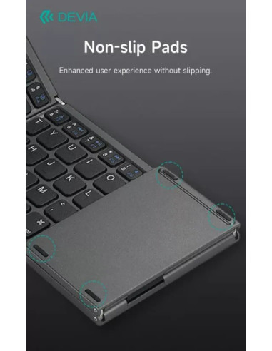 DEVIA TECLADO BLUETOOTH PLEGABLE TOUCHPAD GRIS