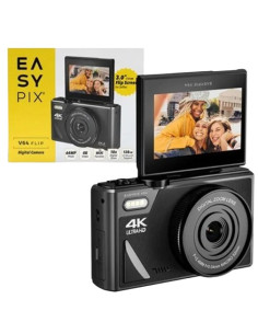 EASYPIX CAMARA V64 FLIP 4K NEGRO