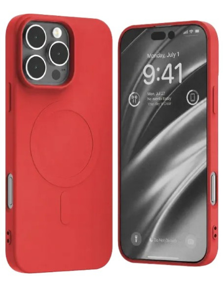 GOOSPERY CARCASA SILICONA MAGSAFE IPHONE 15 PRO MAX ROJO