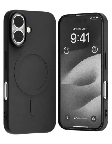 GOOSPERY CARCASA SILICONA MAGSAFE IPHONE 16  NEGRO