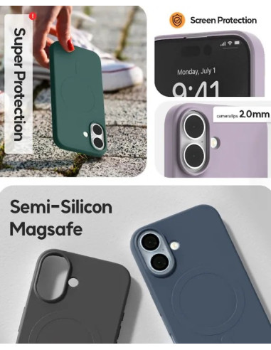 GOOSPERY CARCASA SILICONA MAGSAFE IPHONE 16 PRO MAX LILA