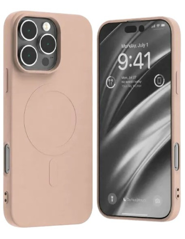 GOOSPERY CARCASA SILICONA MAGSAFE IPHONE 16 PRO MAX ORO ROSA