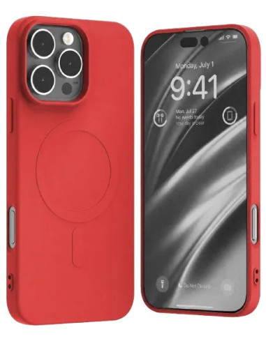 GOOSPERY CARCASA SILICONA MAGSAFE IPHONE 16 PRO MAX ROJO