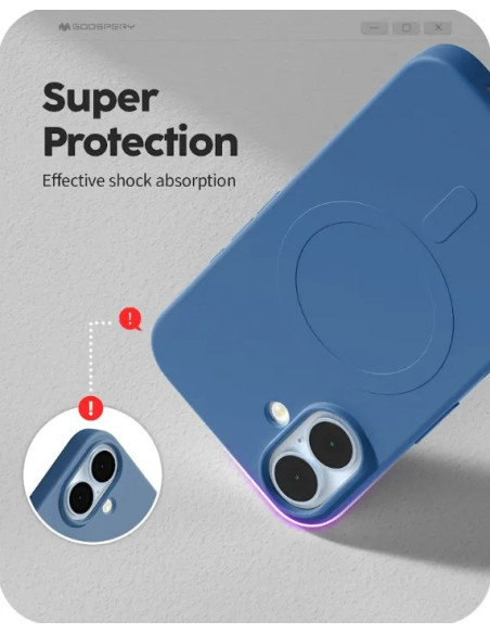 GOOSPERY CARCASA SILICONA MAGSAFE IPHONE 18 PRO / 17 PRO AZUL