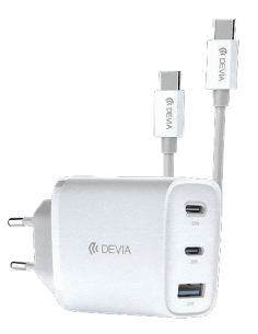 DEVIA CARGADOR EXTREME PD 65W USBa + 2 USBc BLANCO