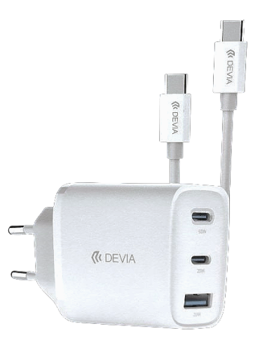 DEVIA CARGADOR EXTREME PD 65W USBa + 2 USBc BLANCO