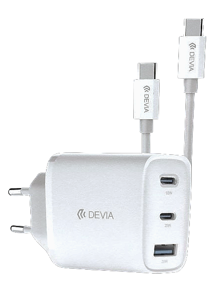 DEVIA CARGADOR EXTREME PD 65W USBa + 2 USBc BLANCO