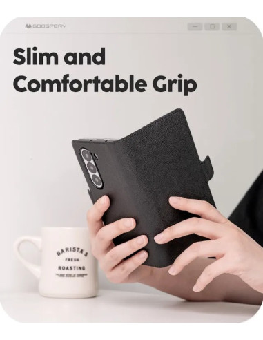GOOSPERY FUNDA PREMIUM DIARY Z FOLD 8 ULTRA NEGRO