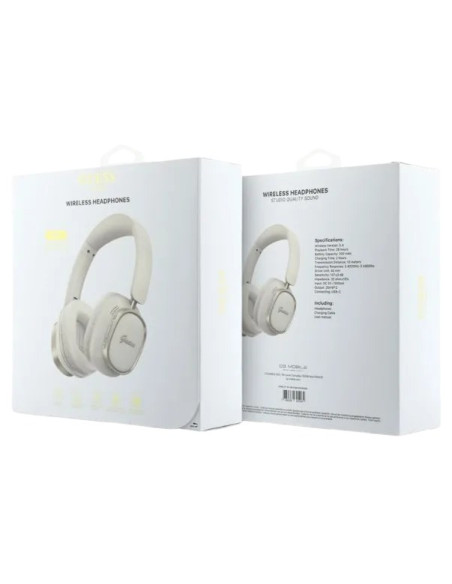 GUESS AURICULAR BLUETOOTH ENC RECTANGLE BLANCO/DORADO