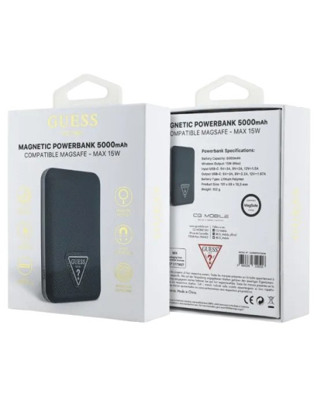 GUESS BATERIA MAGSAFE 5000mAh TRIANGLE AZUL