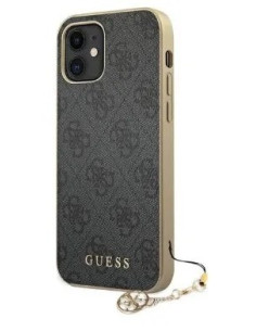GUESS CARCASA 4G CHARM IPHONE 12 MINI GRIS