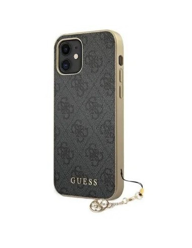 GUESS CARCASA 4G CHARM IPHONE 12 MINI GRIS
