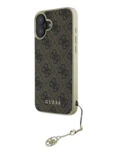 GUESS CARCASA 4G CHARM IPHONE 16 PLUS MARRON