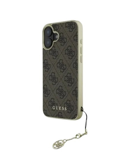 GUESS CARCASA 4G CHARM IPHONE 16 PLUS MARRON