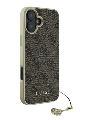 GUESS CARCASA 4G CHARM IPHONE 16 PLUS MARRON