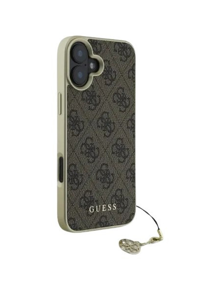 GUESS CARCASA 4G CHARM IPHONE 16 PLUS MARRON