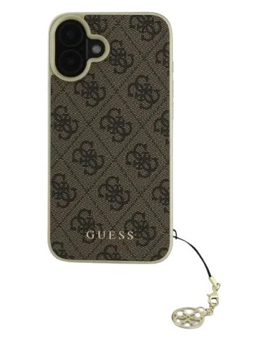 GUESS CARCASA 4G CHARM IPHONE 16 PLUS MARRON