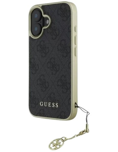 GUESS CARCASA 4G CHARM IPHONE 16 PLUS NEGRO