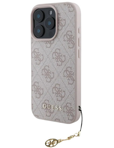 GUESS CARCASA 4G CHARM IPHONE 16 PRO MAX ROSA