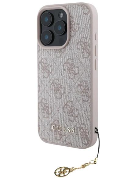 GUESS CARCASA 4G CHARM IPHONE 16 PRO MAX ROSA