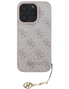 GUESS CARCASA 4G CHARM IPHONE 16 PRO MAX ROSA 2