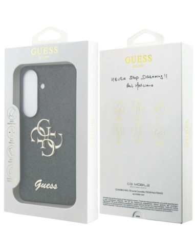 GUESS CARCASA 4G GLITTER SAMSUNG S26 NEGRO