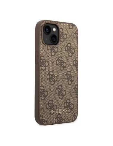 GUESS CARCASA 4G IPHONE 15 PLUS MARRON