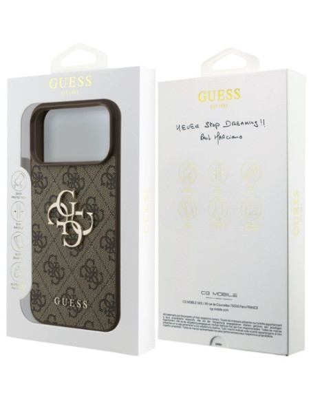 GUESS CARCASA 4G IPHONE 17 PRO MARRON
