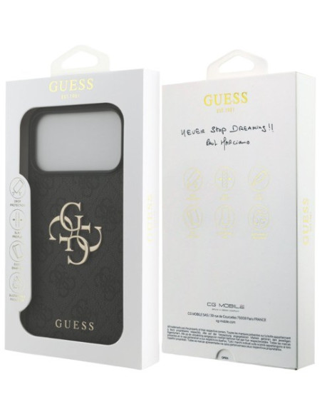 GUESS CARCASA 4G IPHONE 17 PRO MAX GRIS