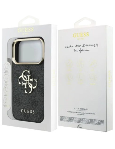 GUESS CARCASA 4G IPHONE 18 PRO MAX/17 PRO MAX GRIS
