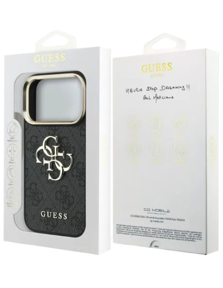 GUESS CARCASA 4G IPHONE 18 PRO MAX/17 PRO MAX GRIS