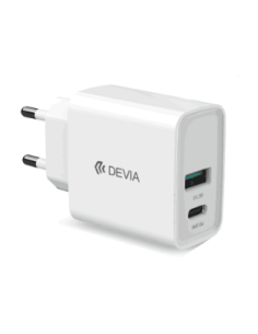 DEVIA CARGADOR SMART DUAL PD 20w + QC 3.0