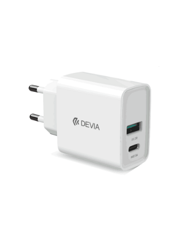 DEVIA CARGADOR SMART DUAL PD 20w + QC 3.0