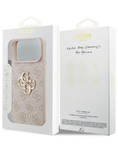 GUESS CARCASA 4G LOGO IPHONE 17 PRO ROSA