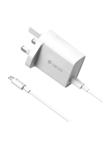 DEVIA CARGADOR SMART PD 20W GAN CON CABLE C-LIGHTNING (UK)