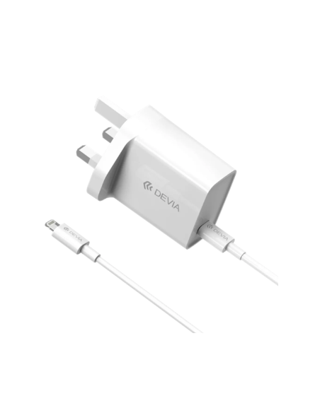 DEVIA CARGADOR SMART PD 20W GAN CON CABLE C-LIGHTNING (UK)