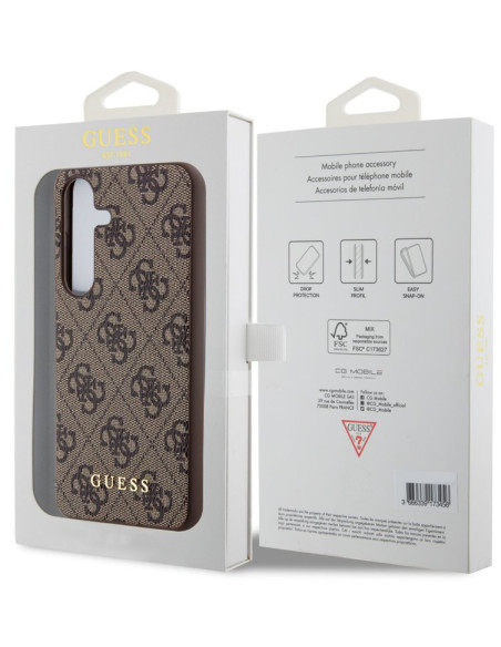 GUESS CARCASA 4G SCRIPT SAMSUNG S24 MARRON