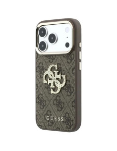 GUESS CARCASA 4G STRASS DIAMOND LOGO IPHONE 18 PRO MAX/17 PRO MAX MARRON
