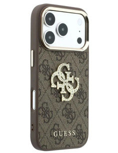 GUESS CARCASA 4G STRASS DIAMOND LOGO IPHONE 18 PRO/17PRO MARRON 2