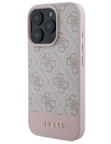 GUESS CARCASA 4G STRIPE IPHONE 16 PRO MAX ROSA