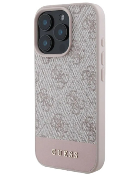 GUESS CARCASA 4G STRIPE IPHONE 16 PRO MAX ROSA